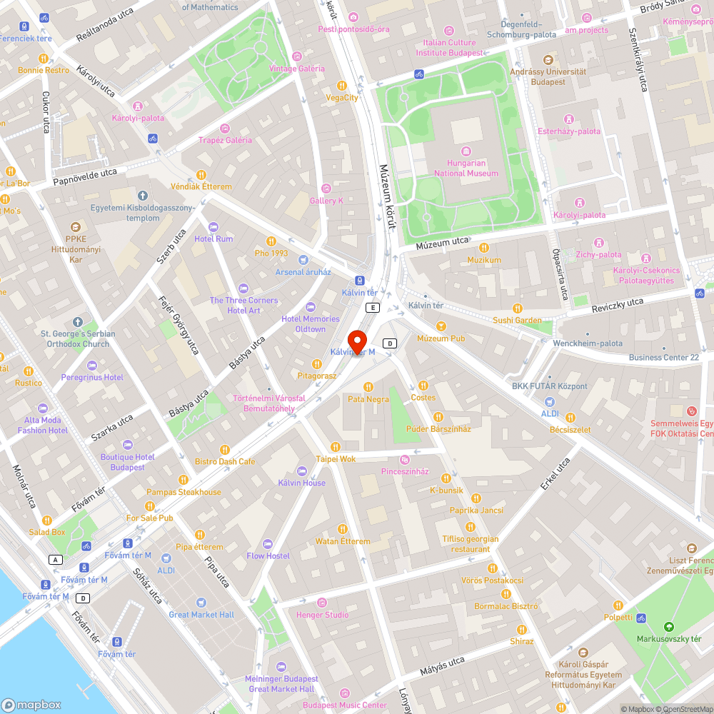 Kálvin téri állomás beázása bejelentés helye