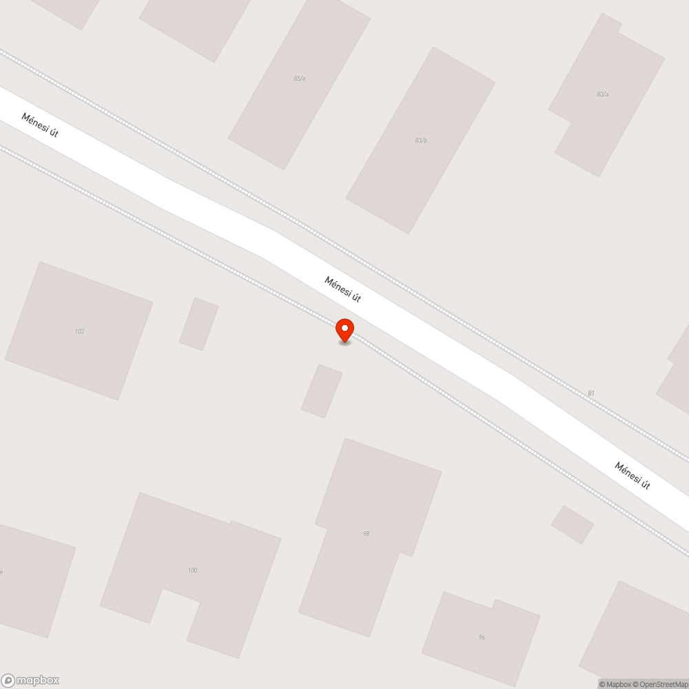 Erősen erodált bejelentés helye