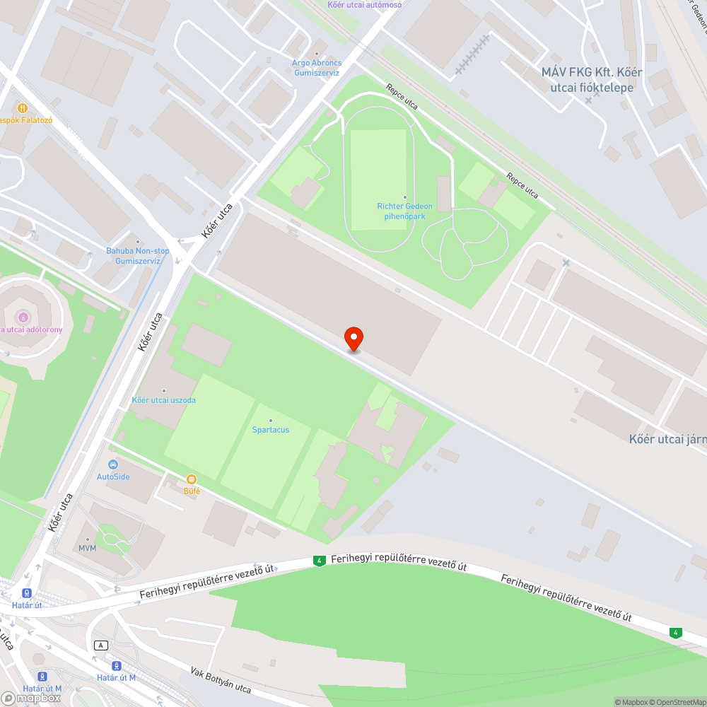 Beszakadt elektromos közműalagút bejelentés helye