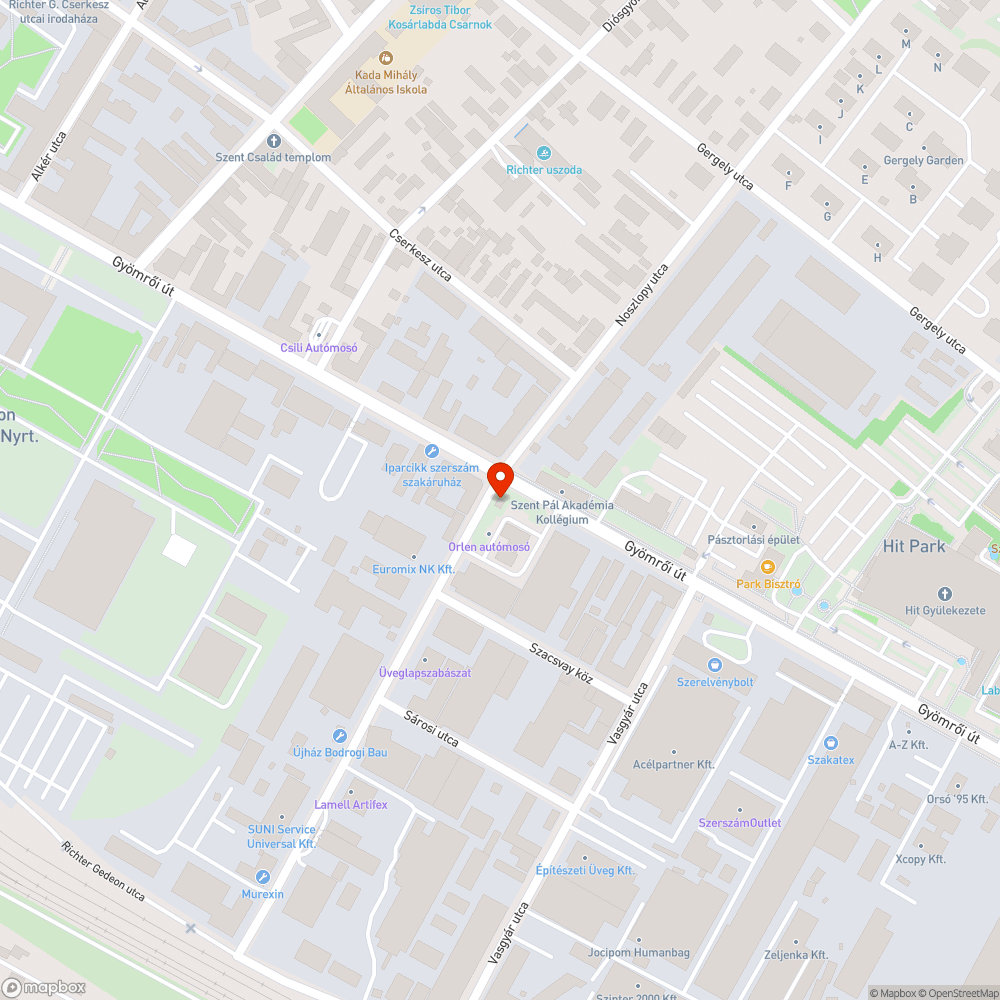 Beszakadt Telekom akna bejelentés helye