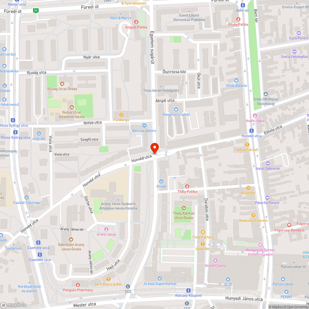 Nyilvános telefonfülke bejelentés helye