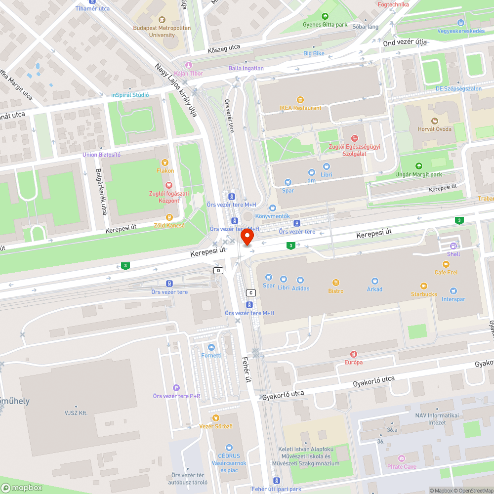 Veszélyes gyalogátkelőhely bejelentés helye