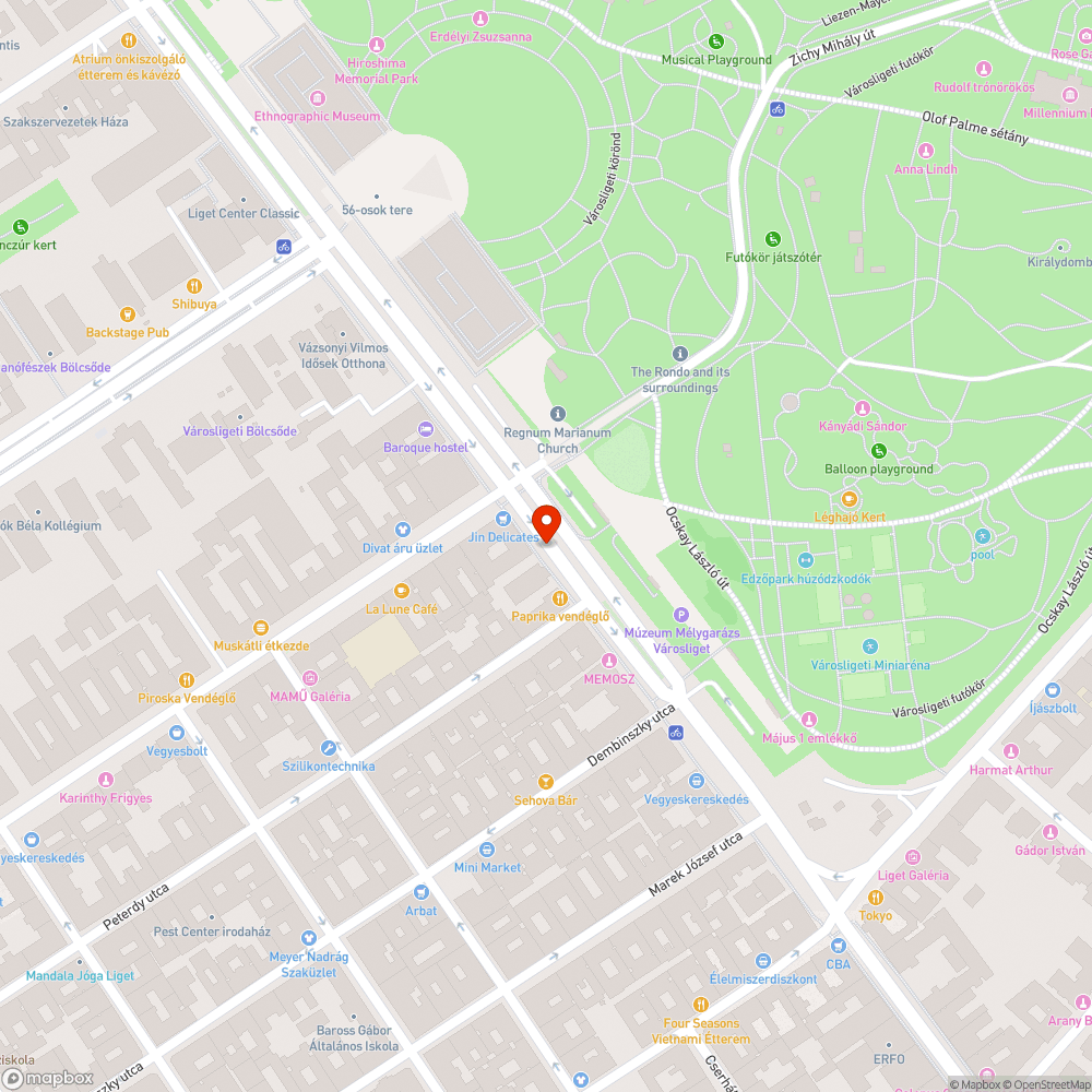 Elhagyott törmelék a Dózsa György úton bejelentés helye