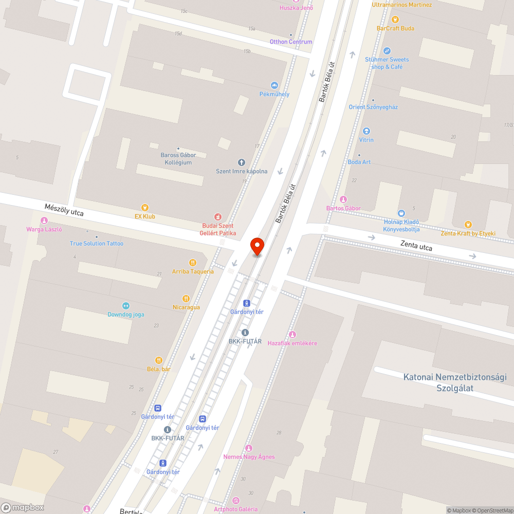 Szennyezett uttest bejelentés helye