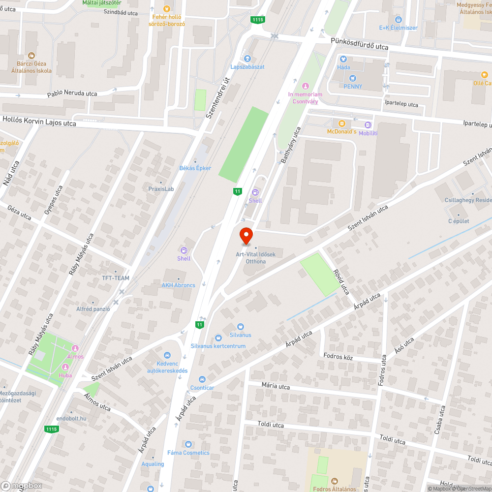 Sötétség a buszmegállónál bejelentés helye