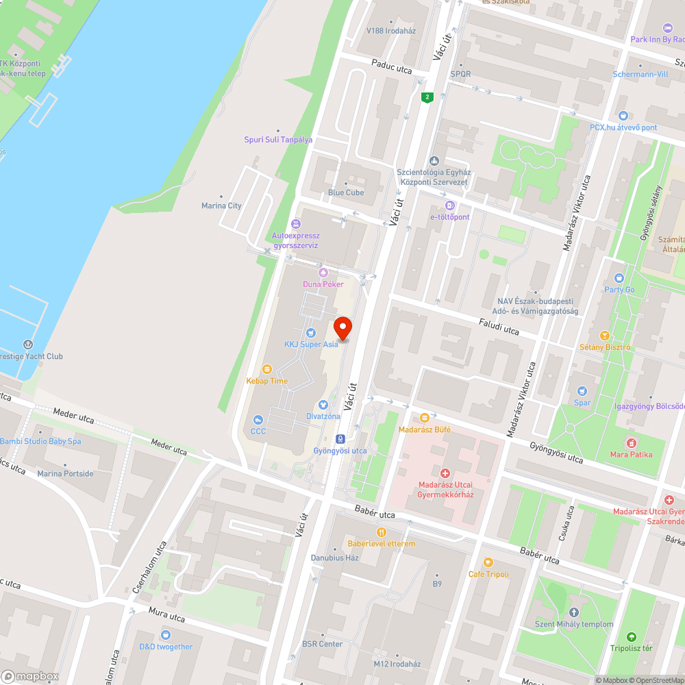 Szemét a Duna Pláza előtti bokrokban bejelentés helye