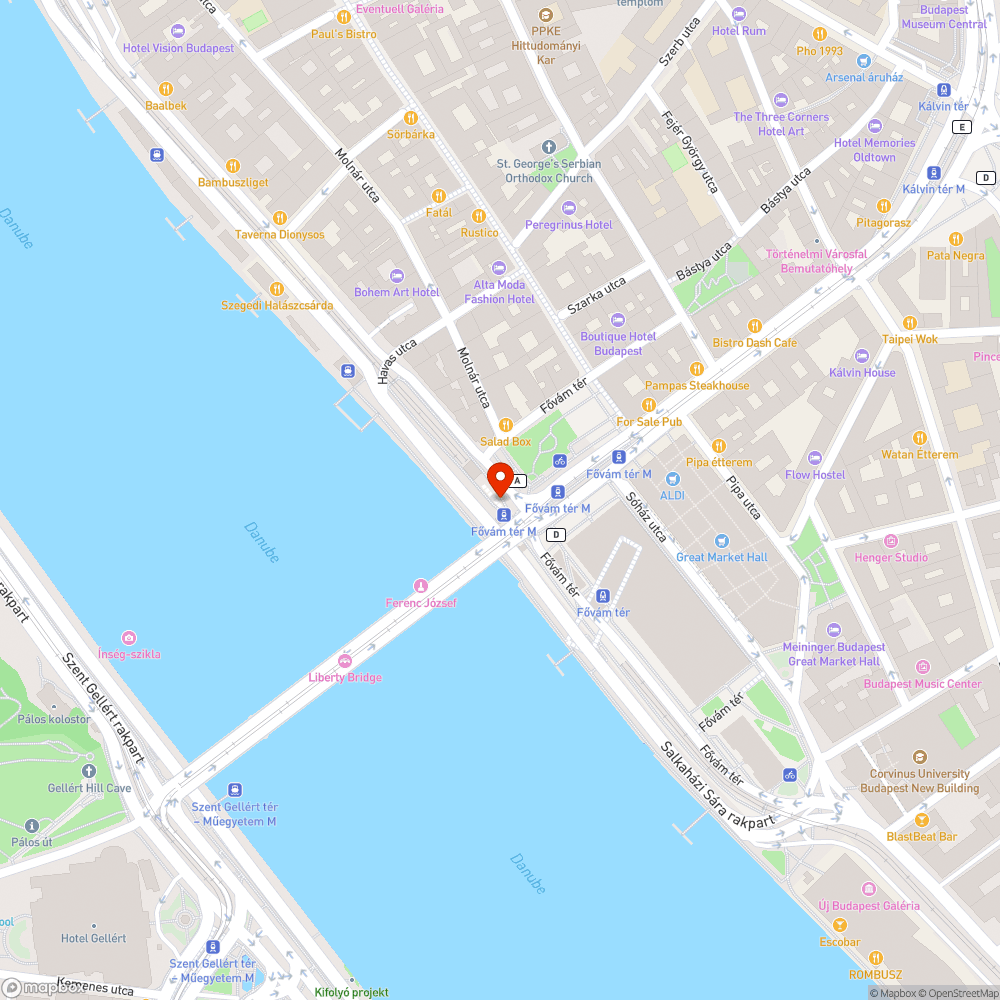 Fővám téri villamosmegálló takarítása bejelentés helye