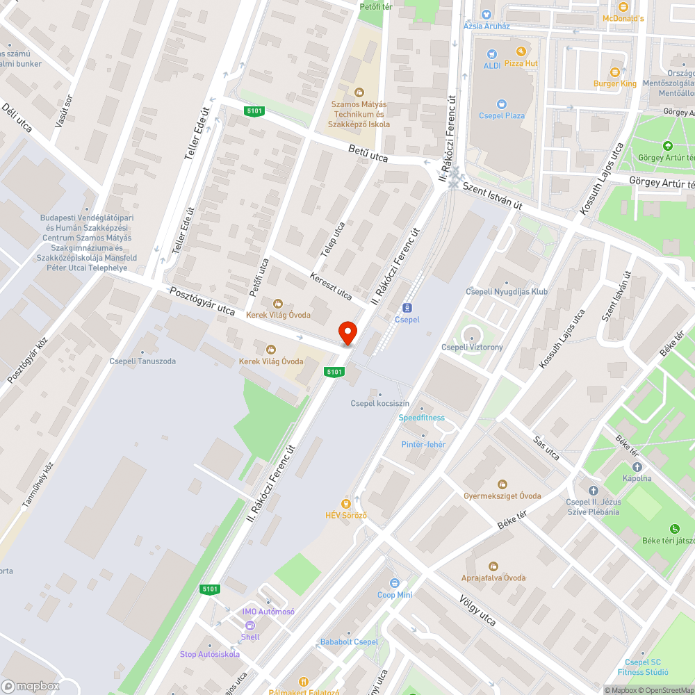 Kátyú bejelentés helye