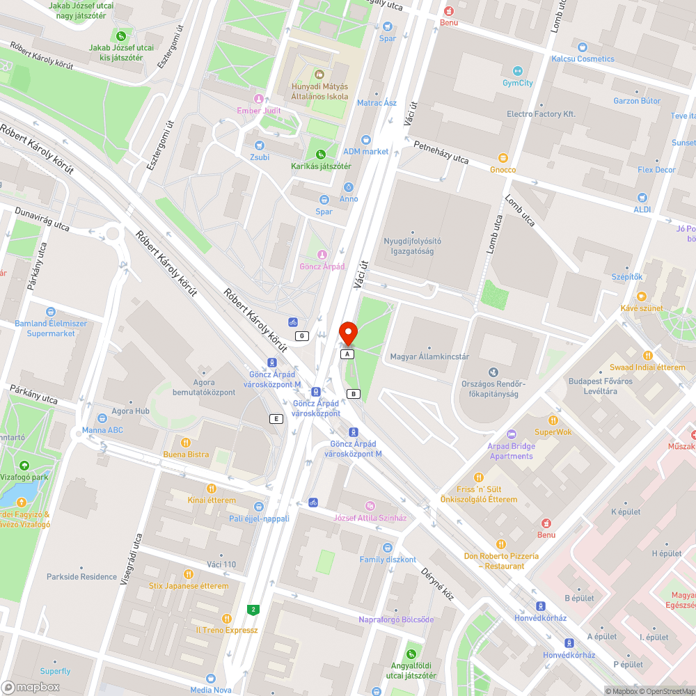 Hiányzó burkolati elem bejelentés helye