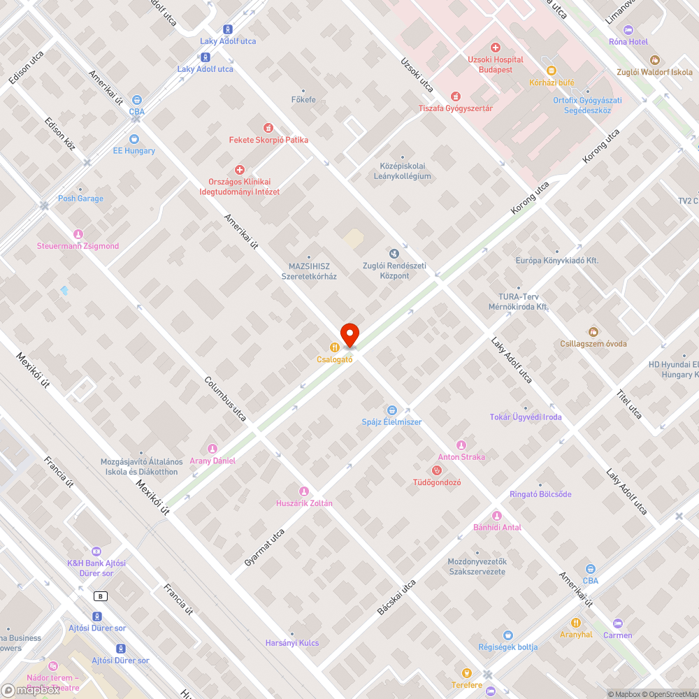 Vízművek javítás - Korong utcai kutyasétáltató bejelentés helye