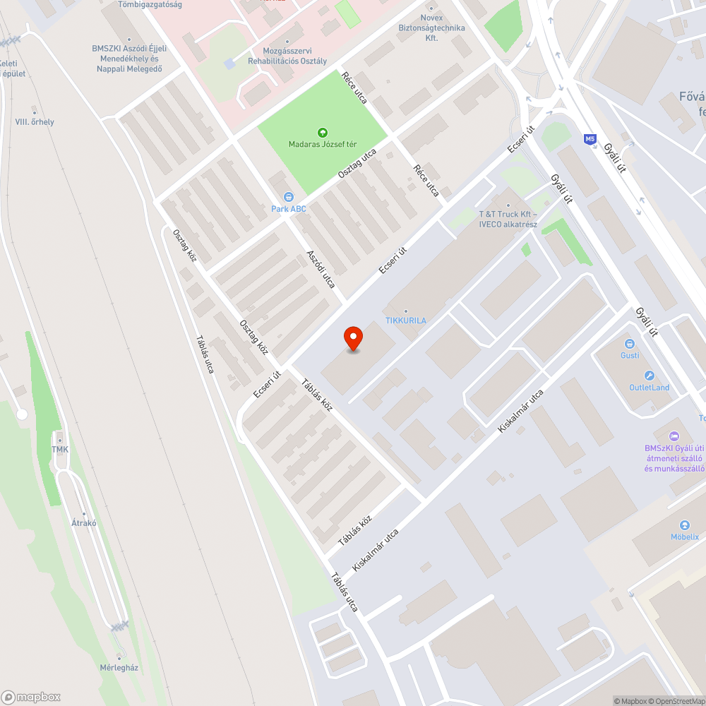 Elhagyott autóroncs bejelentés helye