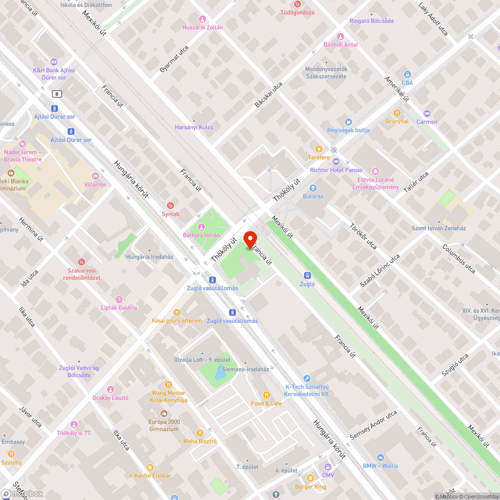 Szemetes a Francia út, a Bíróságnál bejelentés helye