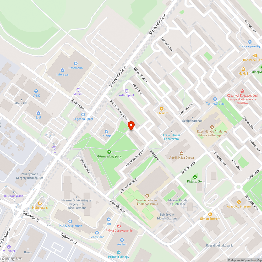 Tönkrement betongallér bejelentés helye