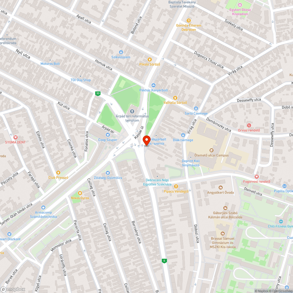 Hibás lámpafej bejelentés helye