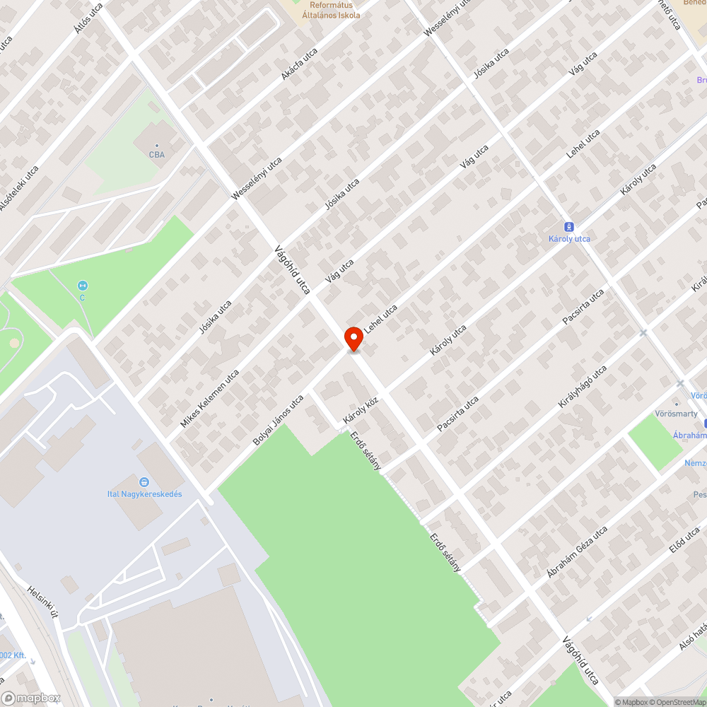 Megsüllyedt útszakasz bejelentés helye