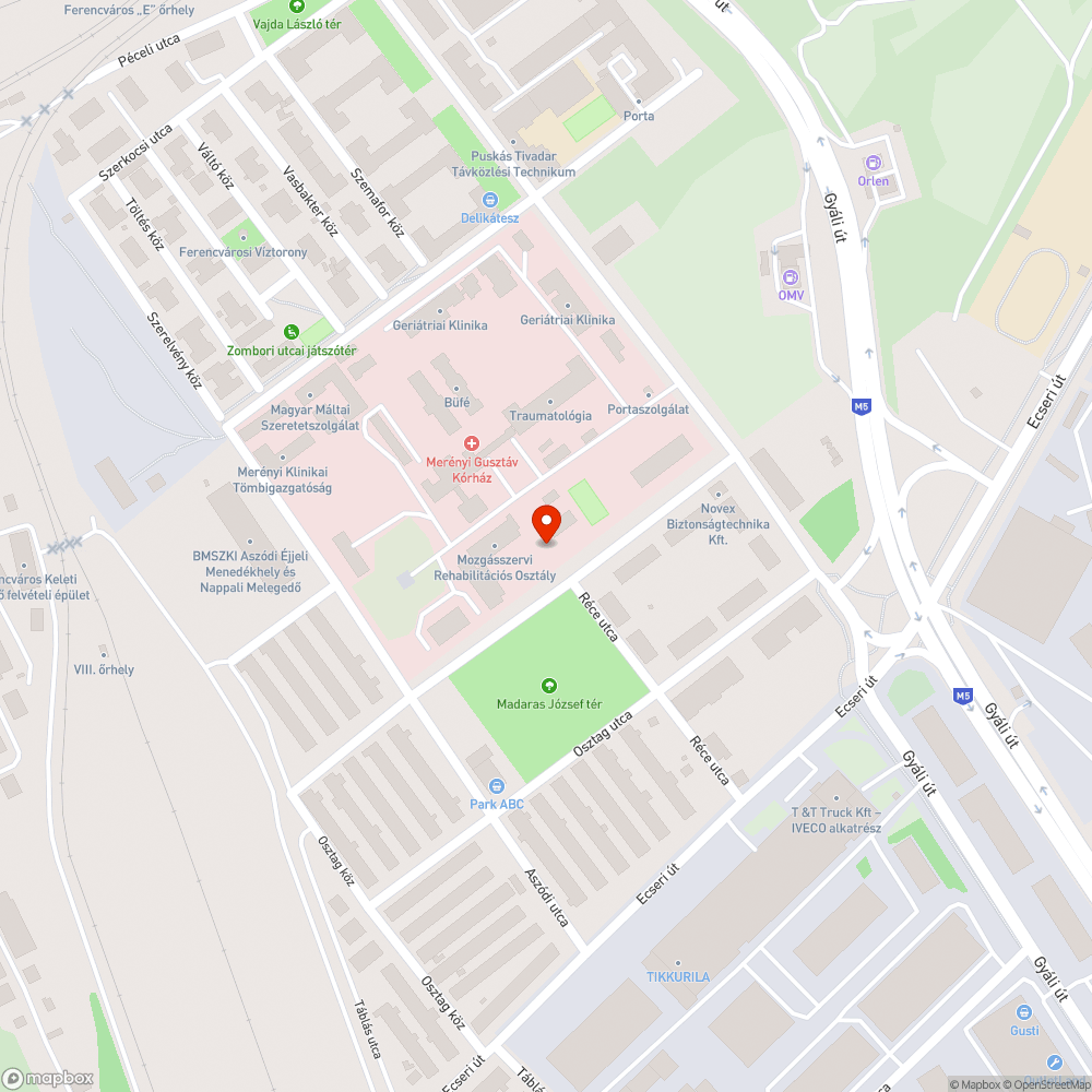 Kiszáradt, hiányzó fák bejelentés helye