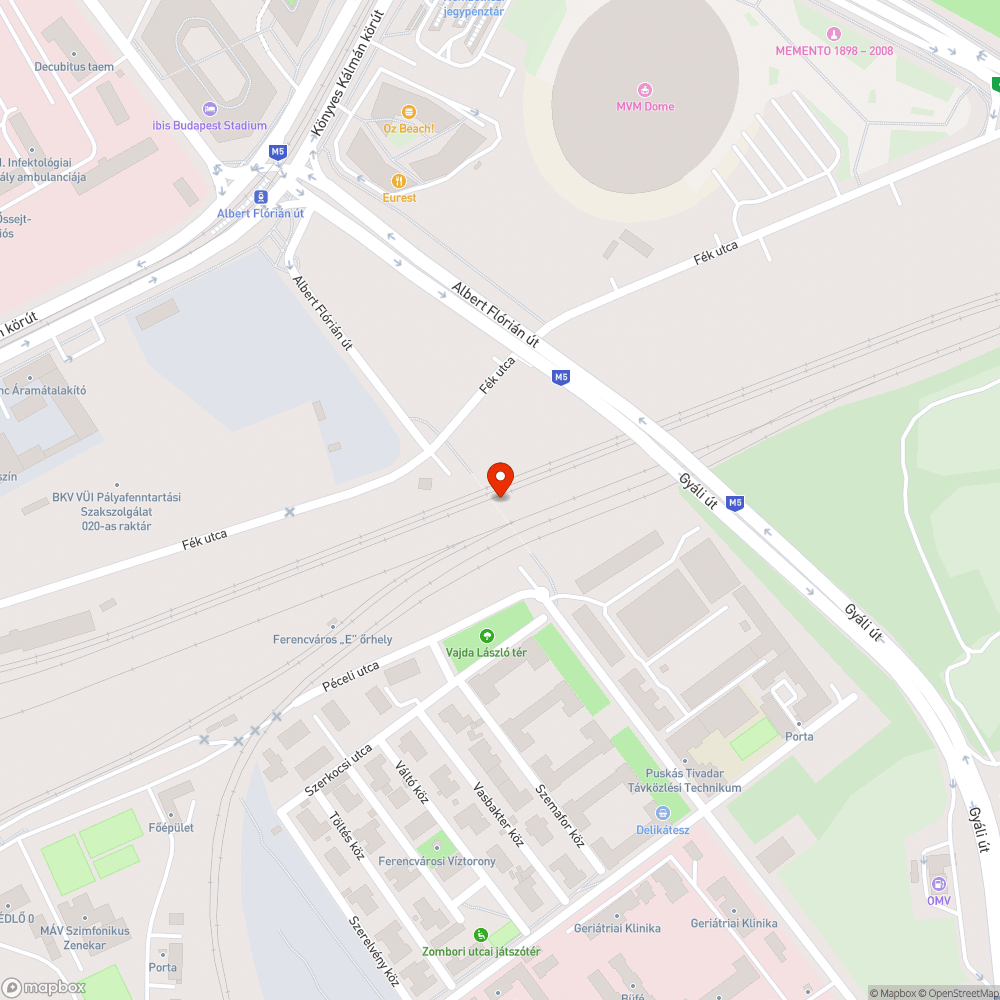 Megsüllyedt aknafedél bejelentés helye