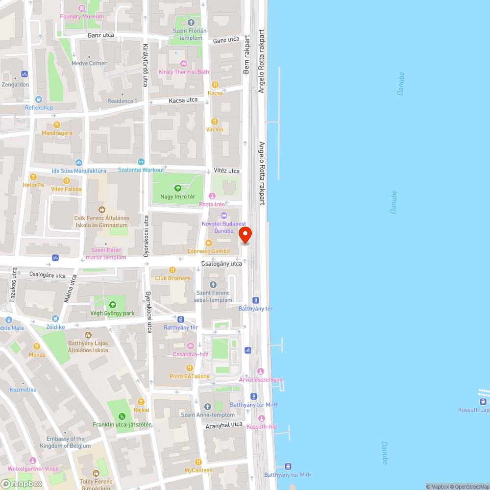 Hatalmas aszfaltkülönbség a Bem rakpart-Csalogány utca sarkán bejelentés helye