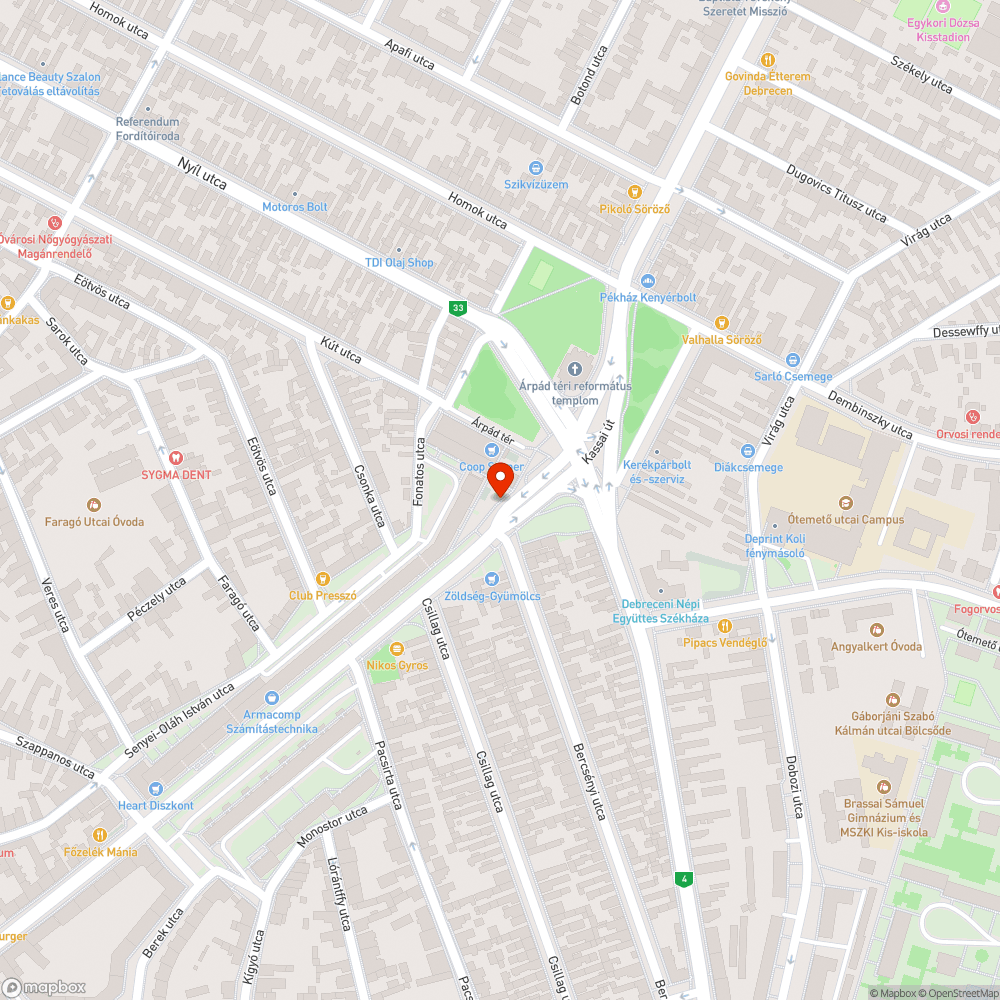 Nyilvános telefonfülke bejelentés helye