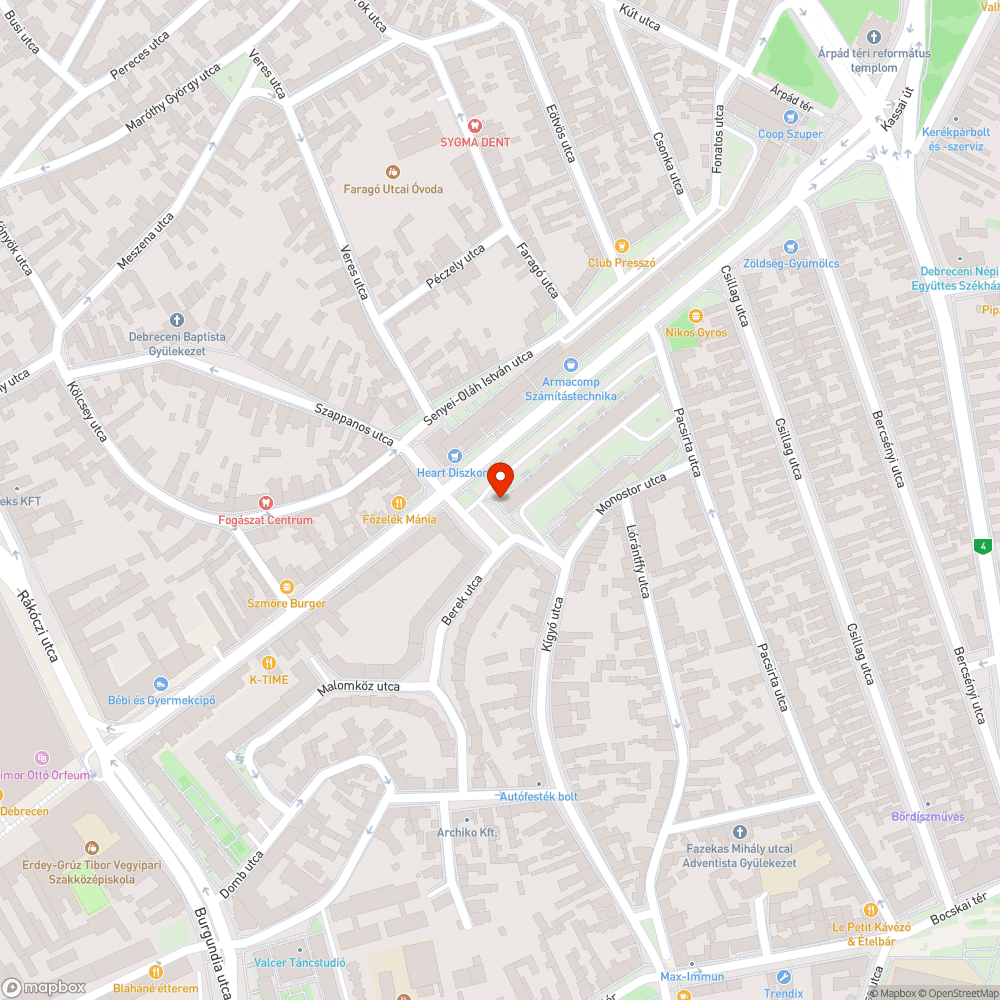 Nyilvános telefonfülke bejelentés helye