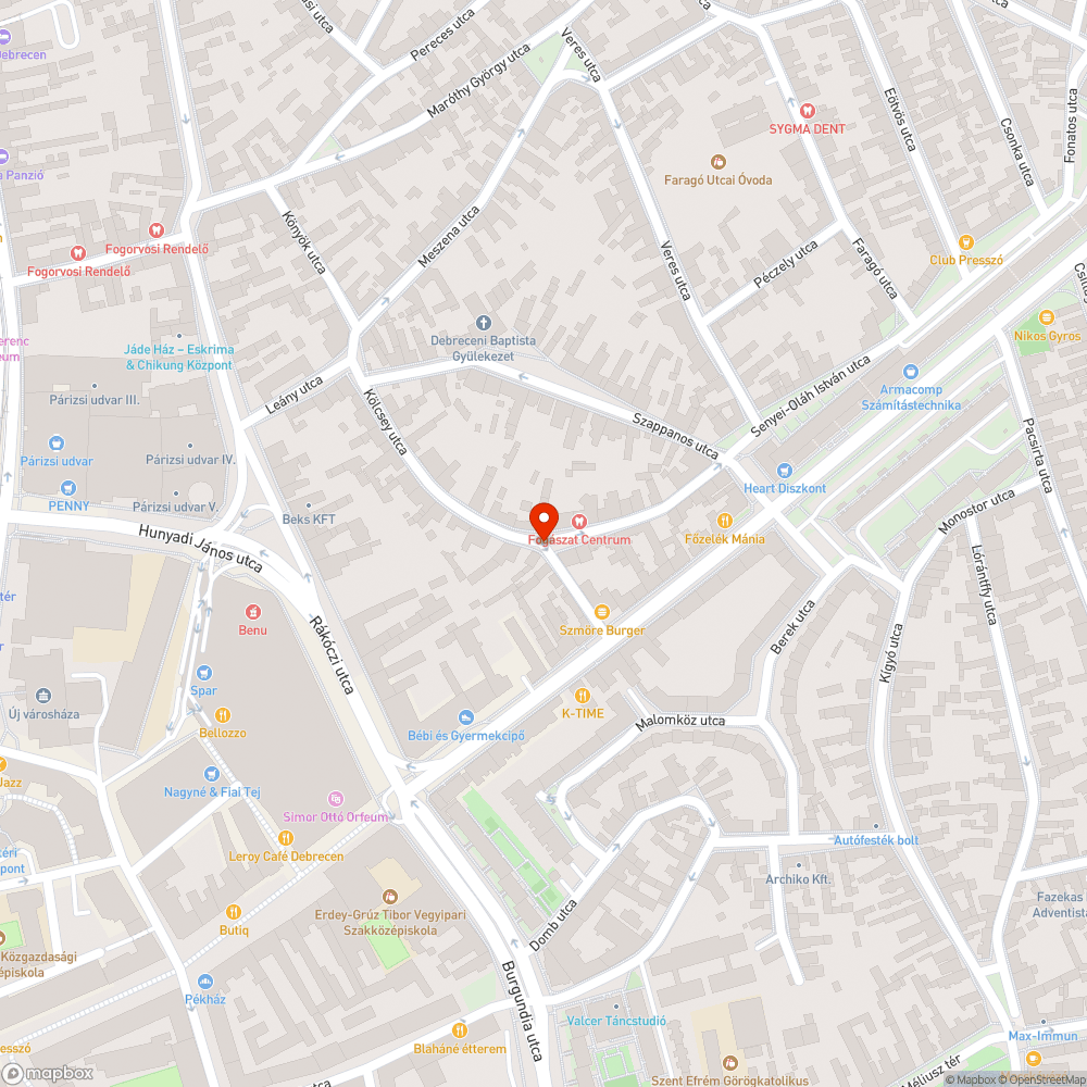 Hibás lámpafej bejelentés helye