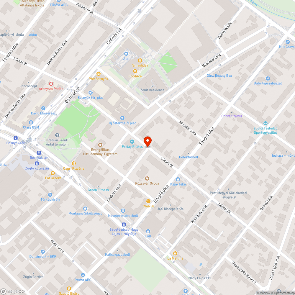 Szabács utcában kezdődő szeméthalom bejelentés helye