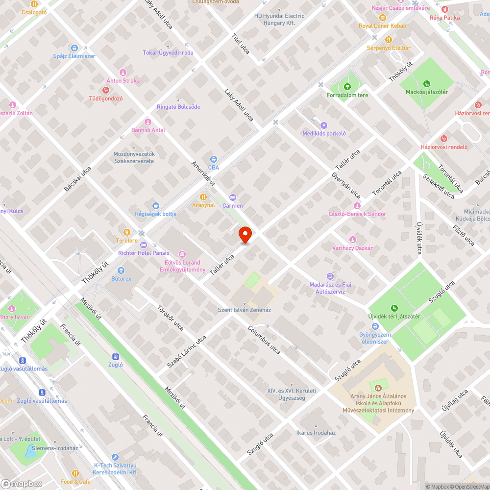 Szemétkupac Tallér utcában bejelentés helye