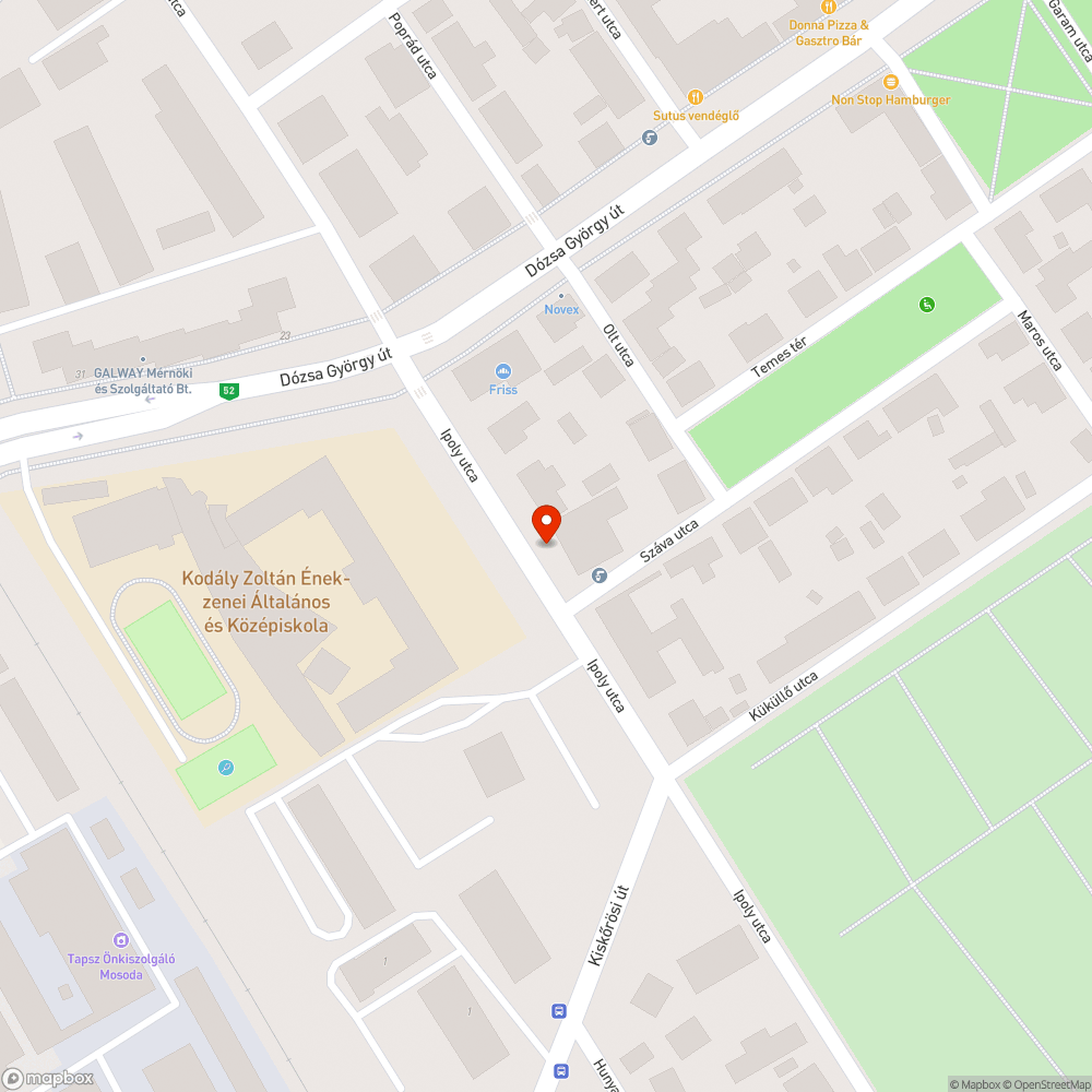 Rossz helyen lévő buszmegálló bejelentés helye