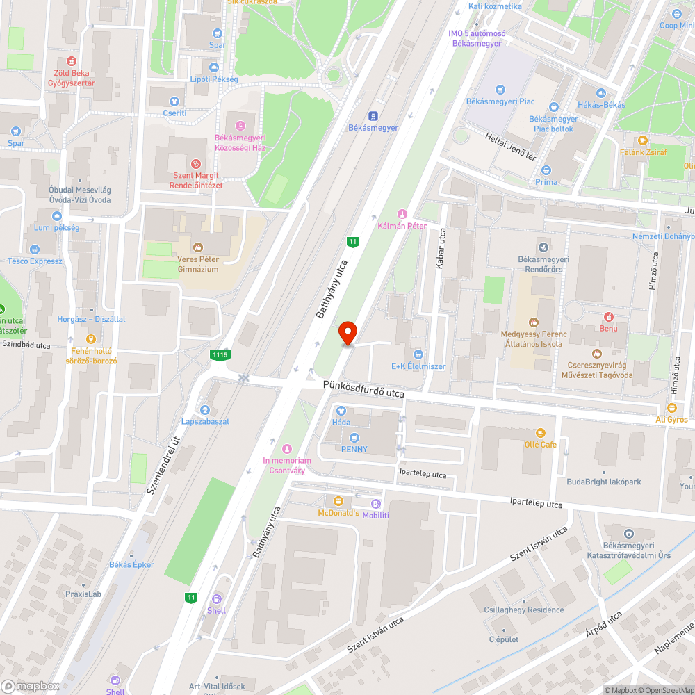 Kátyú az új úton bejelentés helye