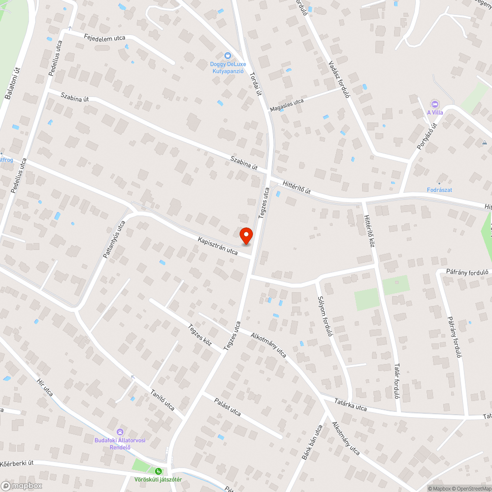 Szokásos kátyú bejelentés helye