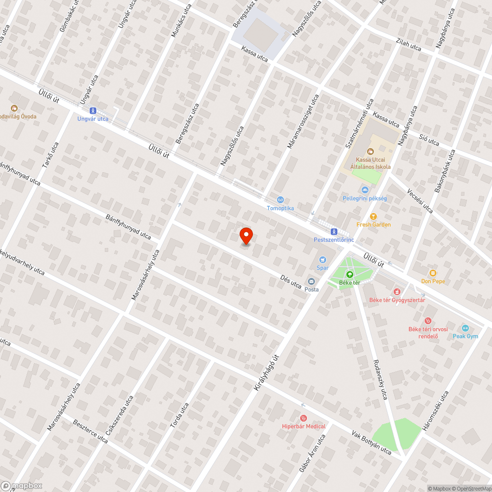 Dés utcai beltenger bejelentés helye