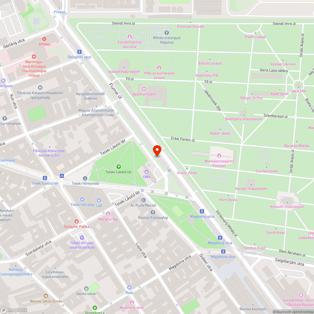 Elhagyott személygépkocsi bejelentés helye