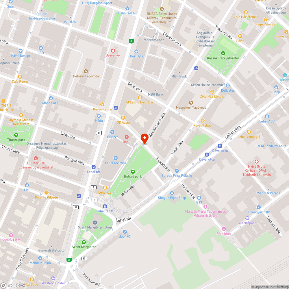 Kátyú bejelentés helye