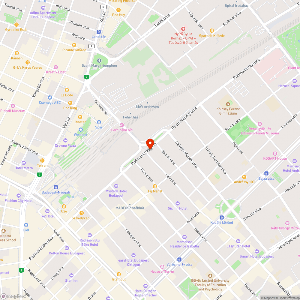 VI. Podmaniczky utcai fák bejelentés helye