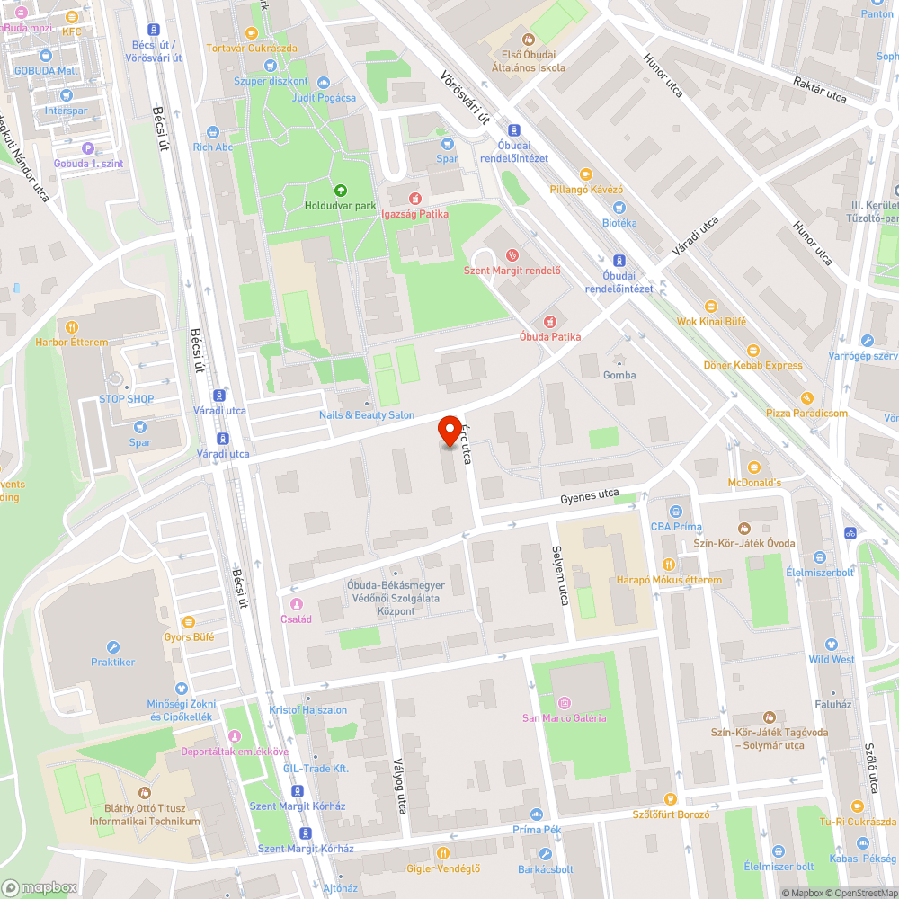 Kátyús padka bejelentés helye