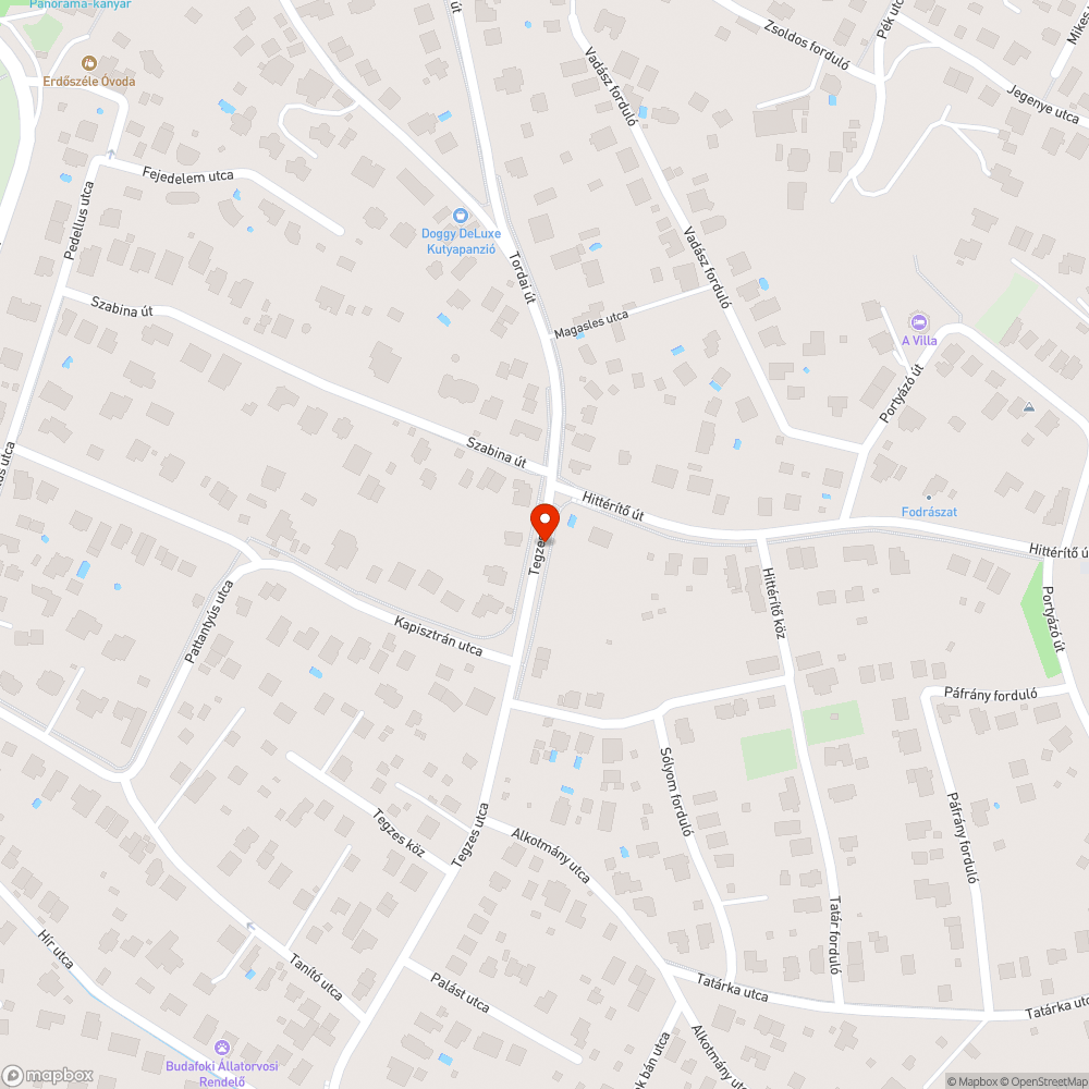 Foszladozó útszakasz bejelentés helye