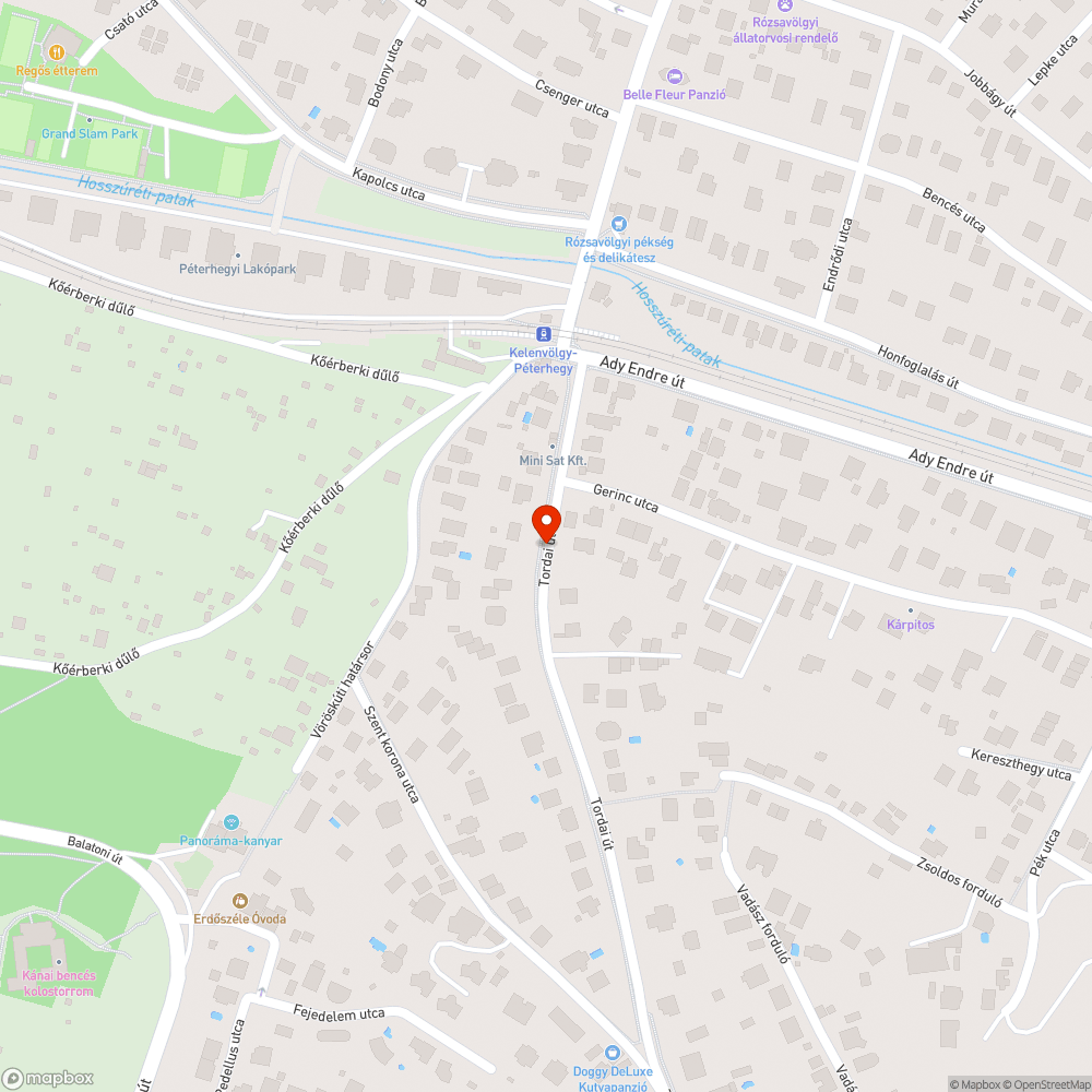 Foszladozó útszakasz bejelentés helye