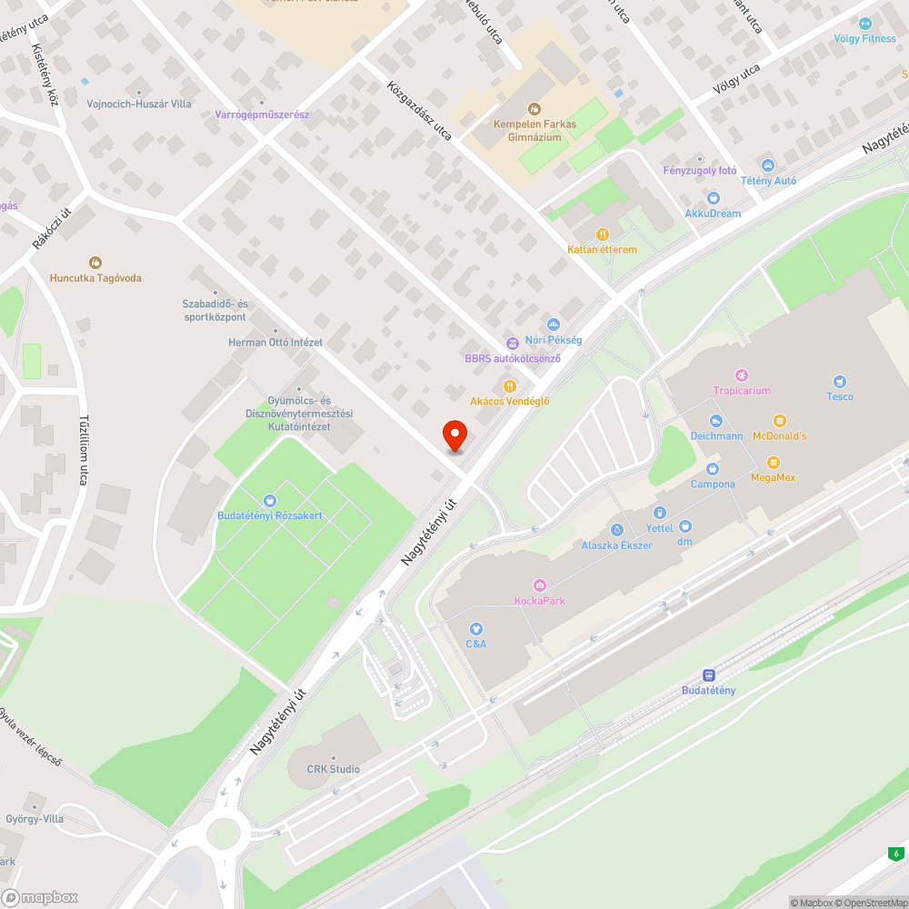 Esőhordalék bejelentés helye