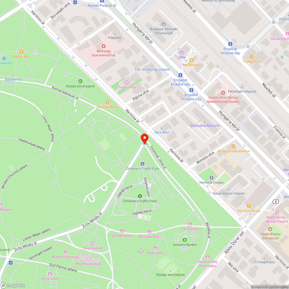 Javítandó járda bejelentés helye