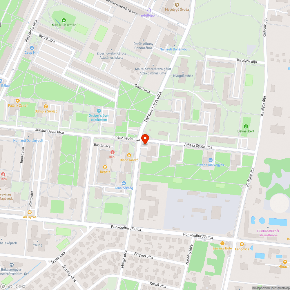 Kiégett lámpa bejelentés helye