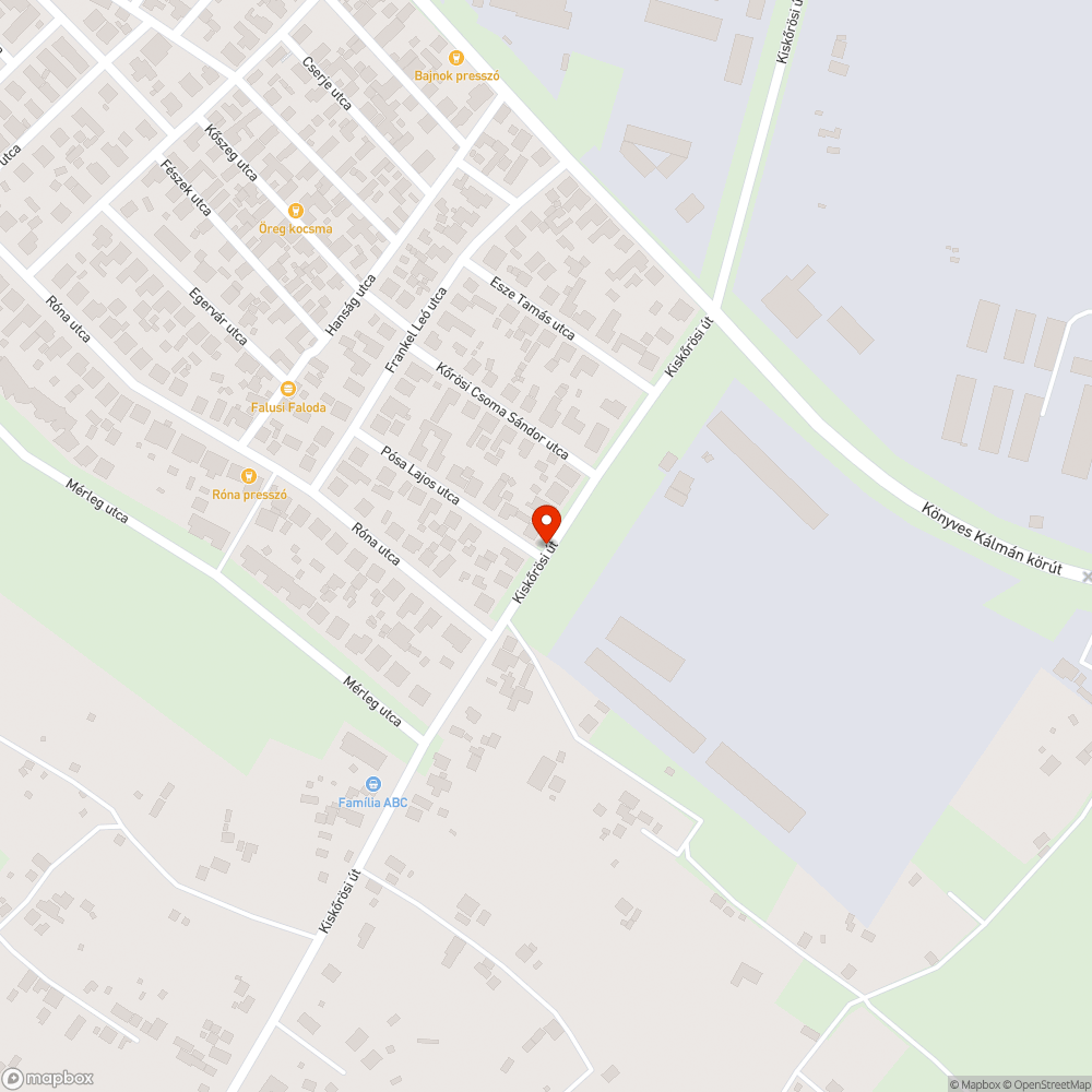 Kátyúk a Kiskőrösi úton bejelentés helye