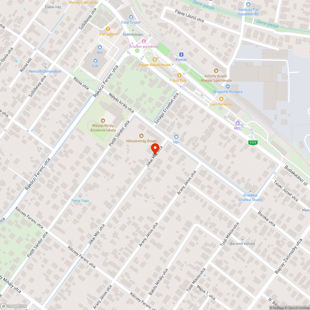 Mély kátyú bejelentés helye