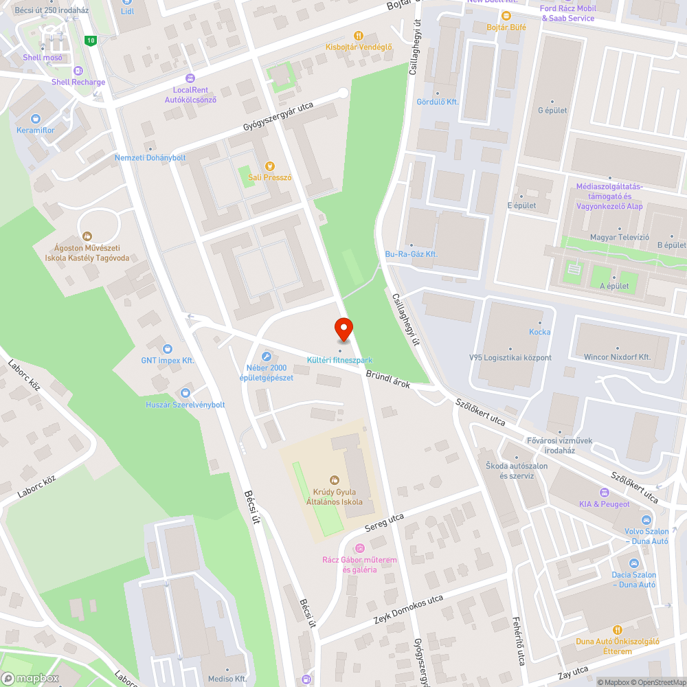 Üvegtörmelék utcán bejelentés helye