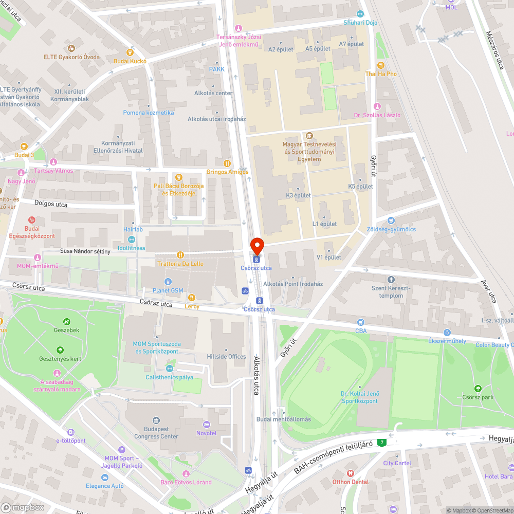 Eltűnt fedél bejelentés helye