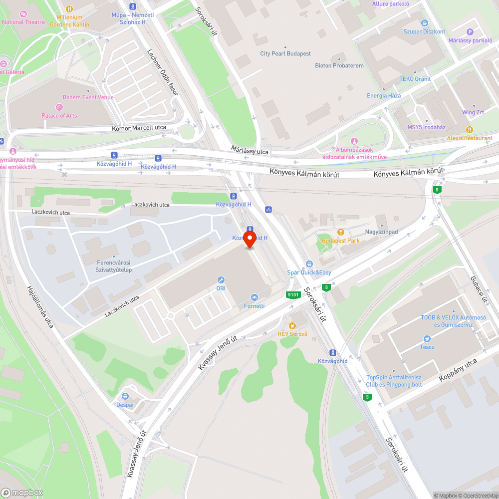 Graffitis "közműszekrény" bejelentés helye