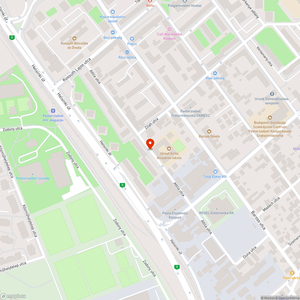 Rögzítetlen közmű bejelentés helye