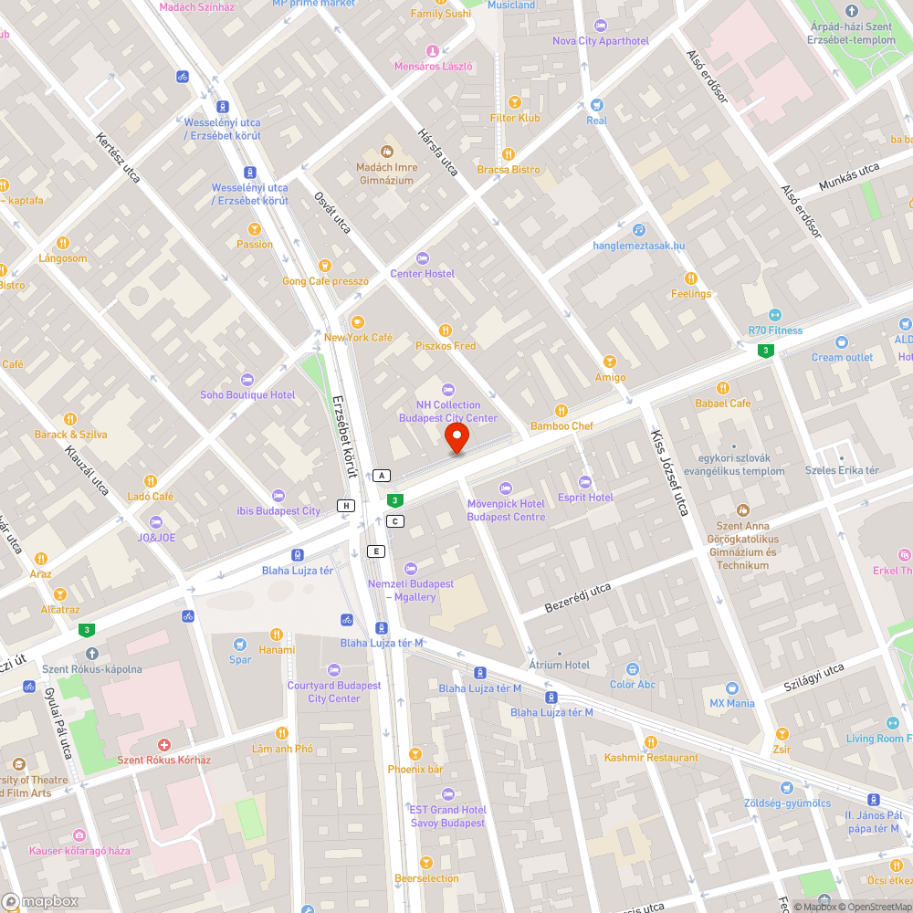 Rosszul beállított közlekedési lámpák a Blaha Lujza téren bejelentés helye