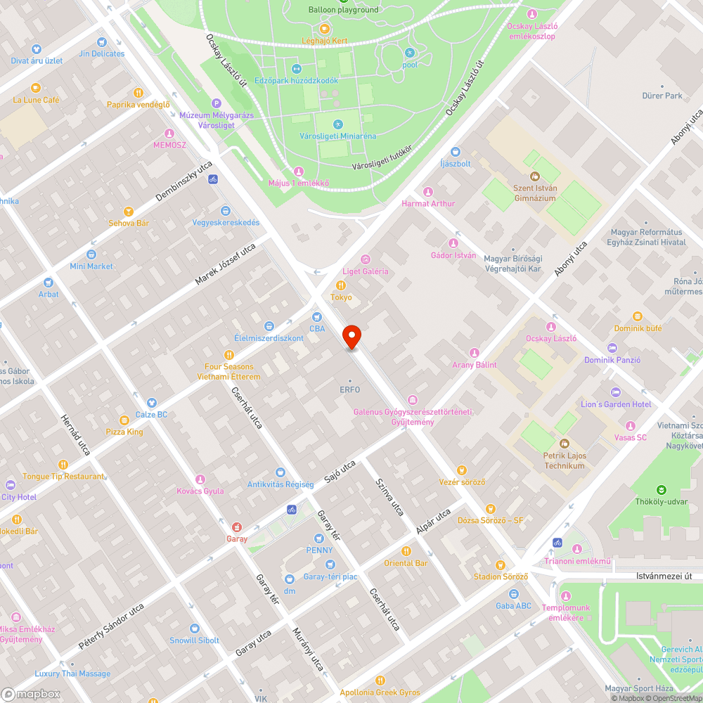 Parkolás bejelentés helye