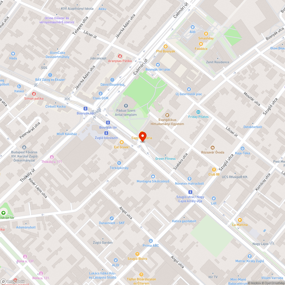 Mélyülő  kátyú bejelentés helye