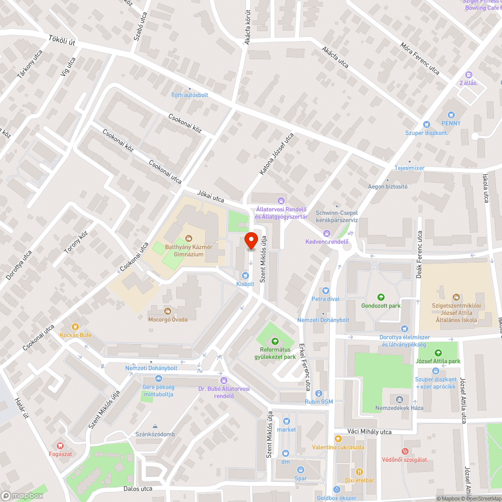 Elhagyott jármű KNV-264 bejelentés helye